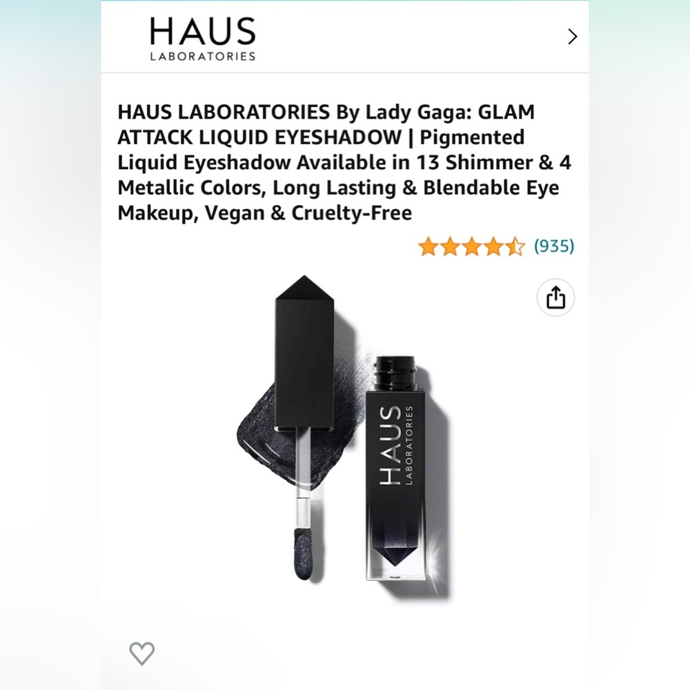 NEW HAUS Laboratories liquid eyeshadow by Lady Gaga